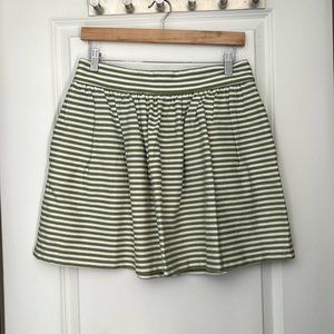 Pins & Needles (Anthropologie) 12 skirt green/white stripe